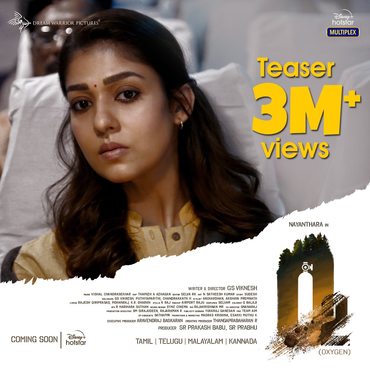 DreamWarriorPictures (@dreamwarriorpic) on Twitter photo 3M+ Views🔥for #O2Teaser
🔗 youtu.be/PQDSa8WMUGQ
#O2 #O2onHotstar
#Nayanthara <a href="/GsViknesh/">GS Viknesh</a> <a href="/that_Cameraman/">Thamizh A Azhagan</a> <a href="/Composer_Vishal/">Vishal Chandrashekhar</a> <a href="/EditorSelva/">Selva RK</a> <a href="/ArtSathees/">Satheeskumar Artdirector</a> <a href="/prabhu_sr/">SR Prabu</a> @disneyplusHSTam
#O2TheFilm 3M+ Views🔥for #O2Teaser
🔗 youtu.be/PQDSa8WMUGQ
#O2 #O2onHotstar
#Nayanthara <a href="/GsViknesh/">GS Viknesh</a> <a href="/that_Cameraman/">Thamizh A Azhagan</a> <a href="/Composer_Vishal/">Vishal Chandrashekhar</a> <a href="/EditorSelva/">Selva RK</a> <a href="/ArtSathees/">Satheeskumar Artdirector</a> <a href="/prabhu_sr/">SR Prabu</a> @disneyplusHSTam
#O2TheFilm