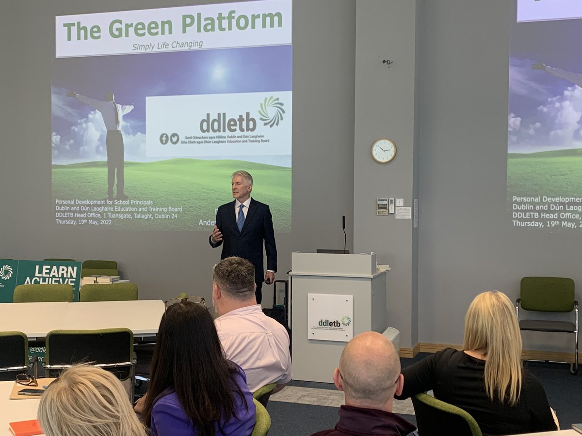 ddletb's tweet photo. “The power to choose - Disempowered or Empowered? @DeclanCoyleNow #thegreenplatform #Teamddletb #CPD for our school and centre leaders. @ETBIreland #ddletb #ddletCPD https://t.co/9hioxx2f7B
