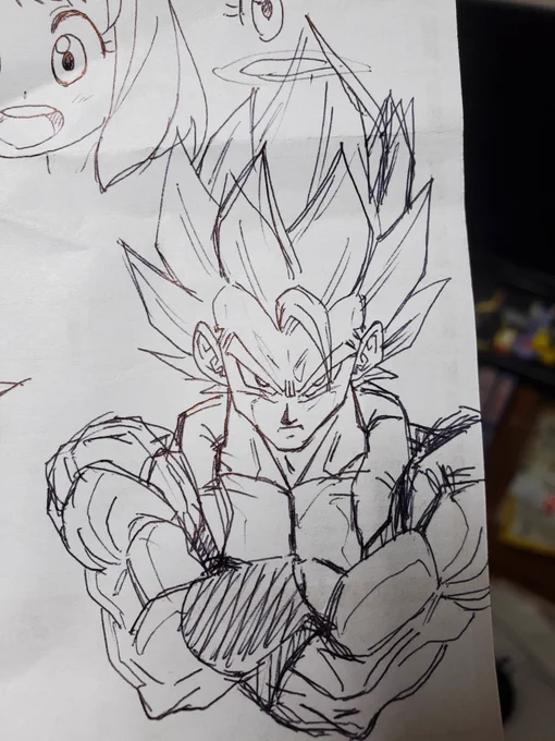 休憩中に描いたゴジータ 
