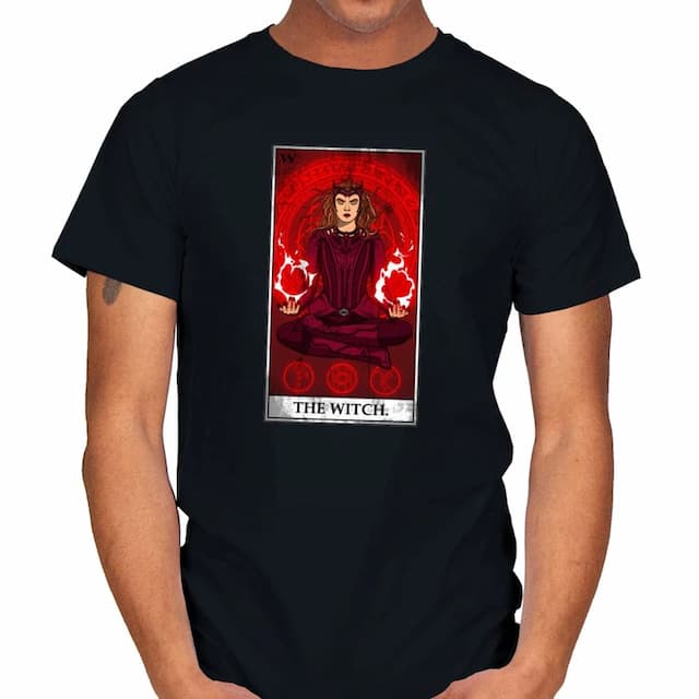 theshirtlist's tweet photo. THE WITCH T-Shirt - https://t.co/1ffVYKrysJ Scarlet Witch t-shirt from @DrSimonButler & @riptapparel for just $14! #DrSimonButler #MarvelComics #Parody #ScarletWitch #SimonButler #Superhero #TarotCard #WandaMaximoff https://t.co/95QSgpDUkN