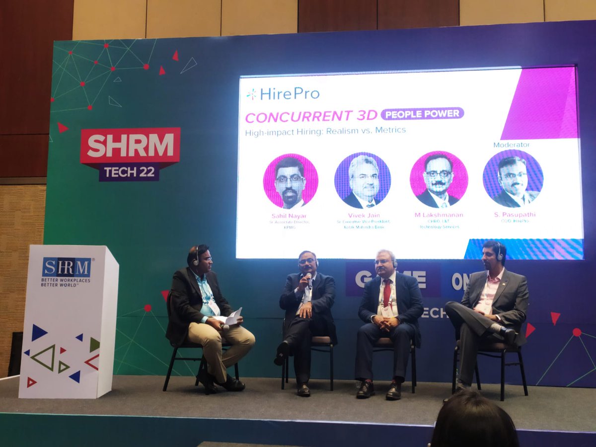 SHRMindia's tweet photo. "The external forces are such today that you're sitting in an employee's market. if you have to sustain delivery, you need people" - says @mtlaks in this insightful session with @sahilnayar, Vivek Jain and Pasupathi S

@Hirepro_recruit 

#SHRMTECH22 #SHRM #SHRMIndia #WorkTech #HR https://t.co/XcbpJPiBsI