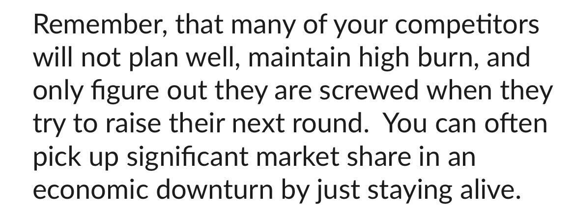 gauravmunjal's tweet photo. YC’s message to their portcos is the need of the hour. Loved this para! https://t.co/JjwoREYdOG