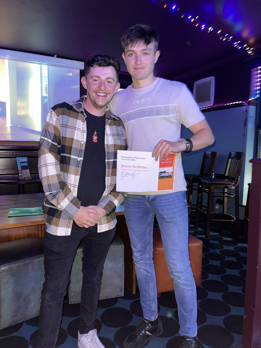 Awards evening last night for the entren boys, our player of the year Griff! 

Well deserved. 

Class end to 2021/22