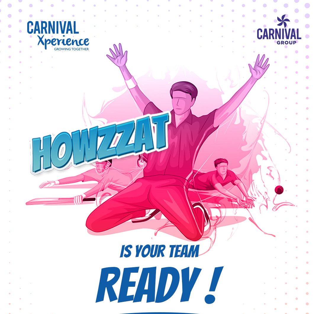 Ready to Rise?

This Carnival Premier League 2022, let's stroke some runs, enjoy this rollercoaster ride and celebrate the joy of victory with Carnies. 

United we play, United we win CARNIVAL CINEMAS!

#cricket #tournamentleague #carnivalcinemas #ceo #vishalsawhney1508 #cinemas