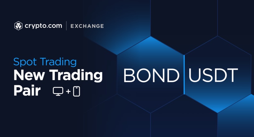 Cryptocom_Exch's tweet photo. The $BOND/USDT trading pair is now available in the https://t.co/A7lhUEyVZW Exchange.

Trade the #BOND #USDT pair now.

Sign up 👉 https://t.co/GBTPzwVBuy https://t.co/0hV1SypMkV