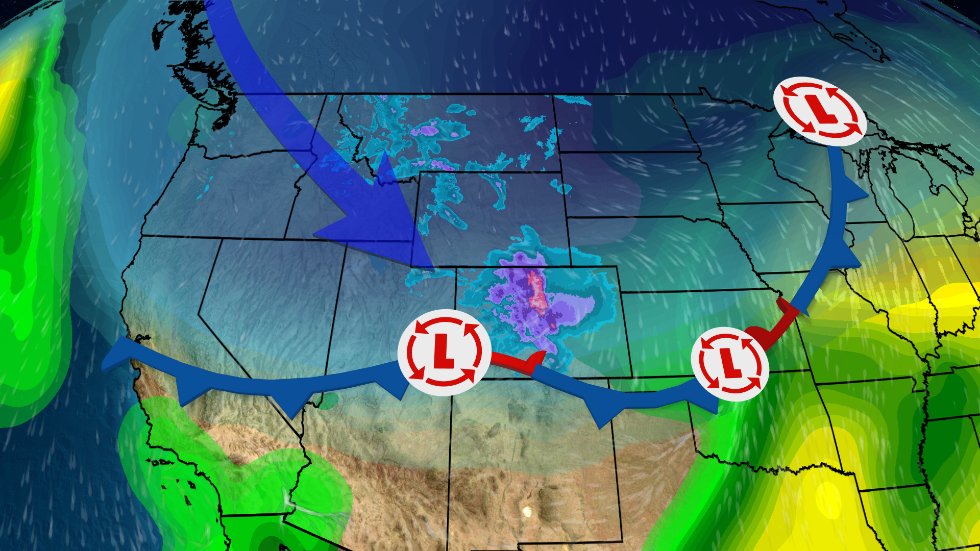 weatherchannel's tweet photo. Late-season snowstorm to impact Rockies, Denver metro area. Wet snow could knock out power, cause tree damage in some areas.

Forecast: https://t.co/3e8ccAomOI https://t.co/6wFKM4FM0c