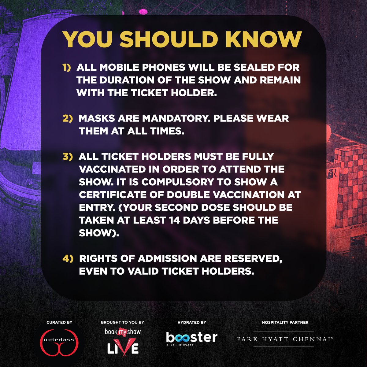 This weekend, #Wantedtour comes to #Bengaluru, #Hyderabad &amp; #Chennai