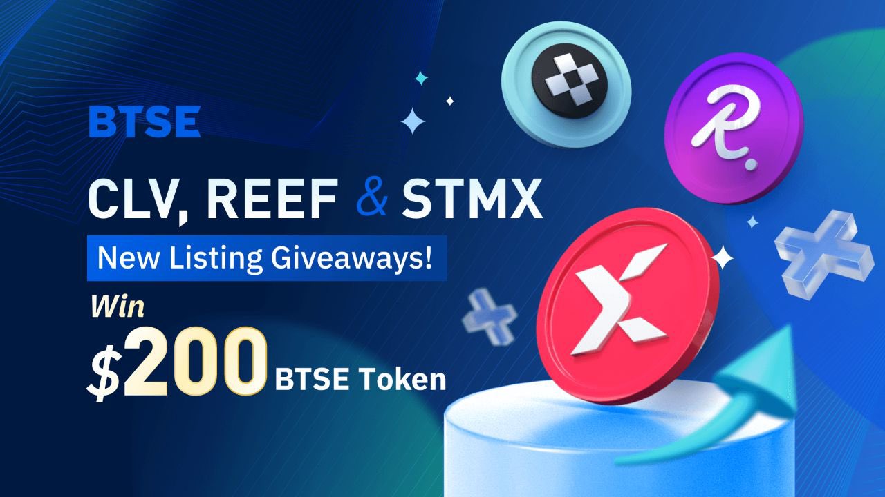 btse-on-twitter-clv-reef-stmx-new-listing-giveaway-steps-to