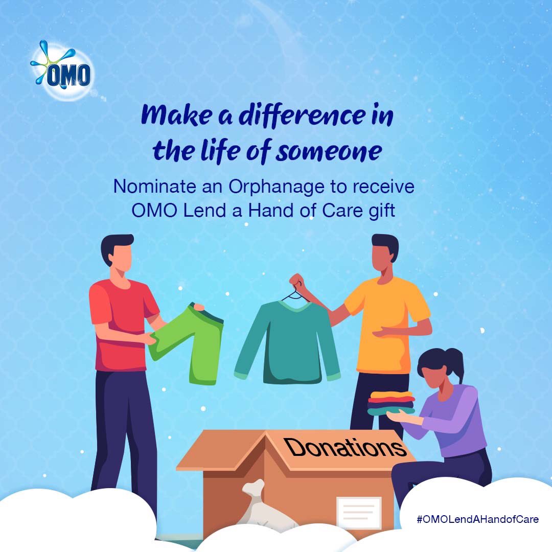 OMODetergentNG's tweet photo. Hey OMO Fam!

Guess what? The donated pre -loved clothes are ready to be given away.

Click this link https://t.co/71kUzJMWq2 to participate  in the nomination process 

T&amp;C Apply! 

#OMOLendAHandOfCare  #OMOGoodness https://t.co/zCCbmVYRxQ