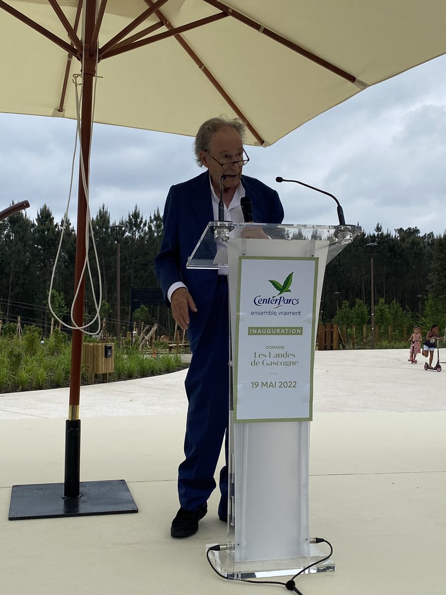 💬 Gérard Brémond, Président fondateur du Groupe #PierreEtVacances - #CenterParcs : « Ce Domaine (« le petit dernier ») est le fruit de 10 ans de travail et d’un engagement sans faille. Merci et bravo. 👏🏻 Soyons la 🚂 touristique du sud-ouest. »

#LandesDeGascogne