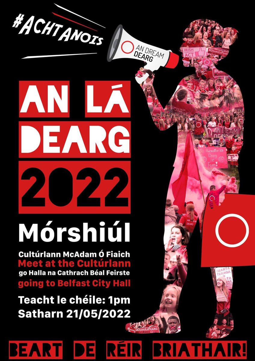 ionadgaeilge's tweet photo. A Chairde,

Tá mórshiúl ag tarlú Dé Sathairn an 21ú Bealtaine (an Satharn beag seo). Beidh muid ag siúl ón Chultúrlann go Halla na Cathrach le pobal mór na Gaeilge le tacú a léiriú d’Acht na Gaeilge. Buailfidh muid le chéile ag an Chultúrlann ar https://t.co/SfR35bgOKI agus tá https://t.co/jwxnsOtZix
