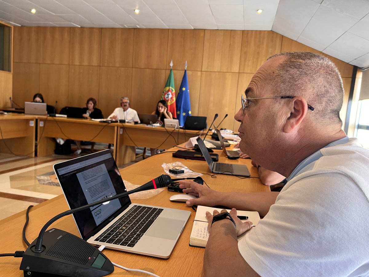 Opp72Pesca's tweet photo. Nuestro gerente @nfm65 interviene en la reunión ejecutiva del Consejo Consultivo Aguas del Sur de la Unión Europea: la aprobación del dictamen PPC, dictamen eólicas marina, tacs jurel y ponencia de la administración portuguesa, son los temas que nos ocupan hoy. #CCSUR #Lisboa https://t.co/cmOHyQkL70