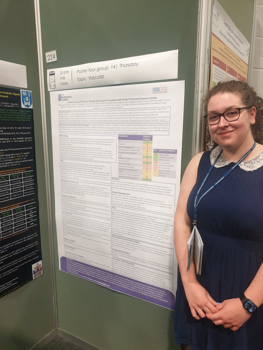 NeuroAlliance's tweet photo. The wonderful @MichaVidot presenting one of 10 posters at @abnconf - we have been working with Micha @_JWMitchell @DrKitWu3 and @ANitkunan to produce focused lit reviews about the experiences of people from different sociodemographic groups - new report to come in the summer! https://t.co/EepNT1uHos