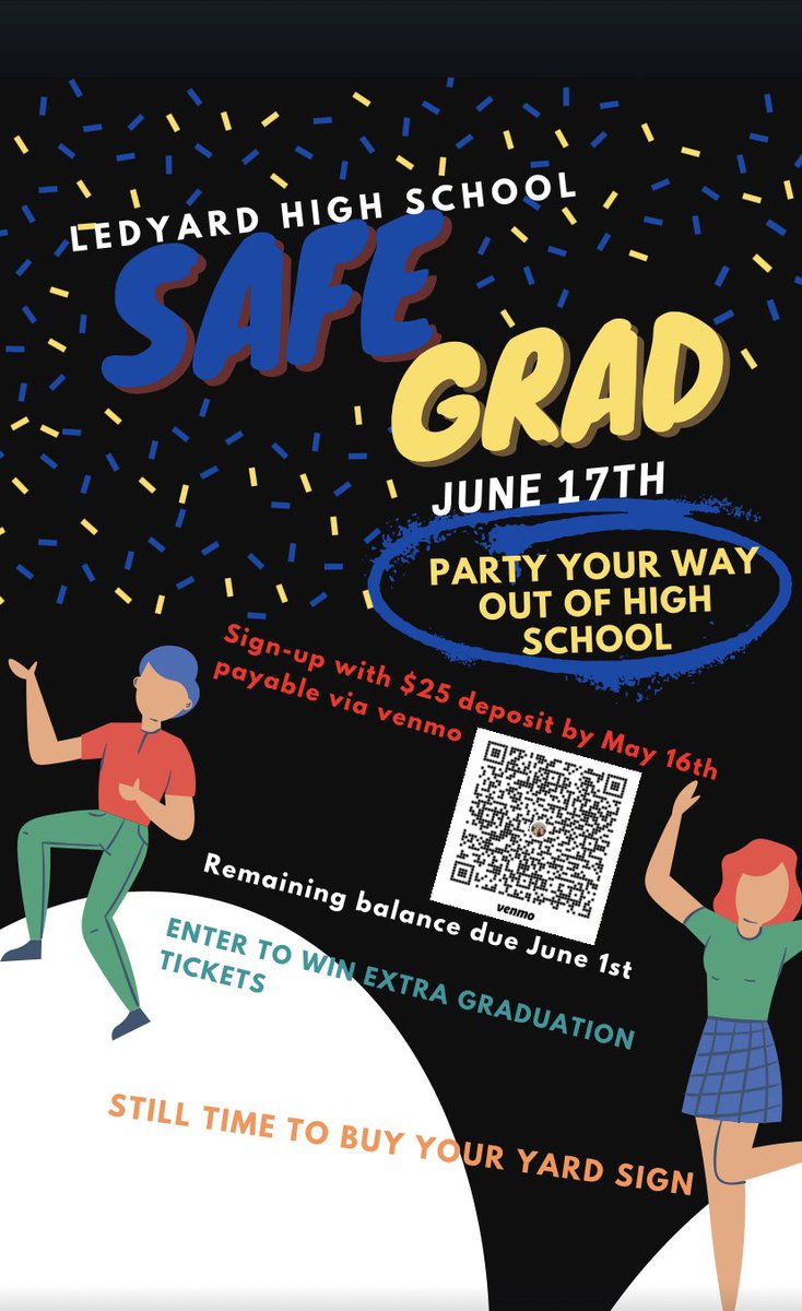 <a href="/ledyard2022/">LHS Class of 2022</a> We are still accepting signups until June 1. RT and follow for daily clues to the fun!!$50 in the main office cash or check to LHS SAFE GRAD PARTY