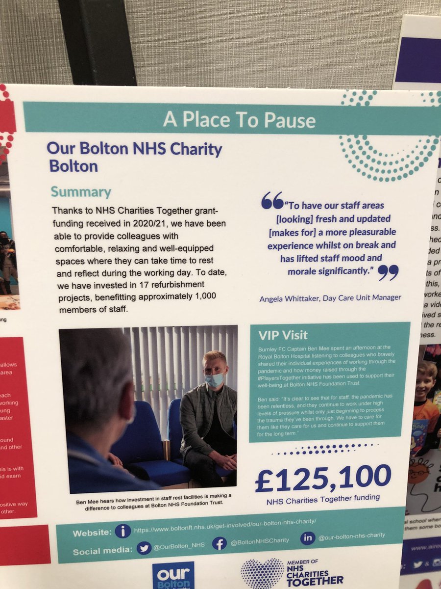 MicheChambers's tweet photo. A small selection of case studies of projects delivered by NHS charities during the last 2 years, showcased at @NHSCharities National Conference - great work! https://t.co/F1BllhcVVB