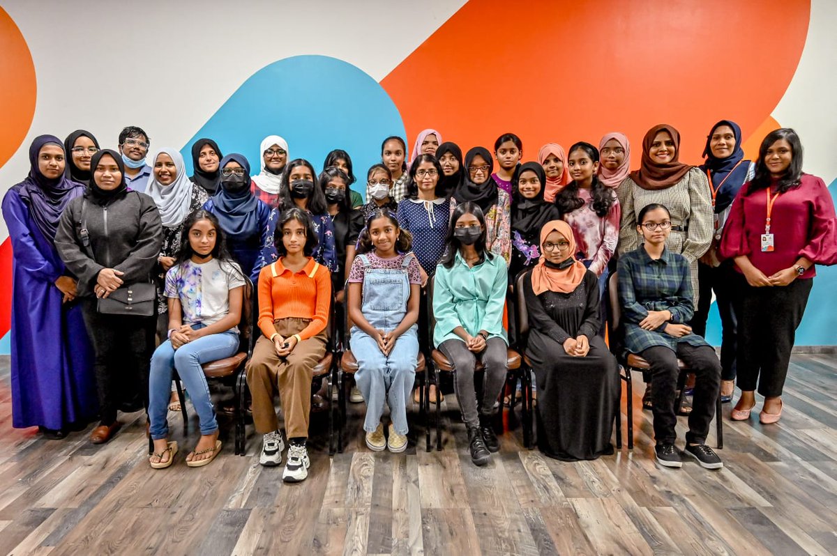 Dhiraagu's tweet photo. In partnership with @womenintechmv, we're excited to kick off #GirlsInData - the first data literacy initiative targeted to girls! A very warm welcome to the participants - we wish you all the best and lots of fun learning during the programme!
#TakeOnTomorrow https://t.co/z7cLOEIFYs