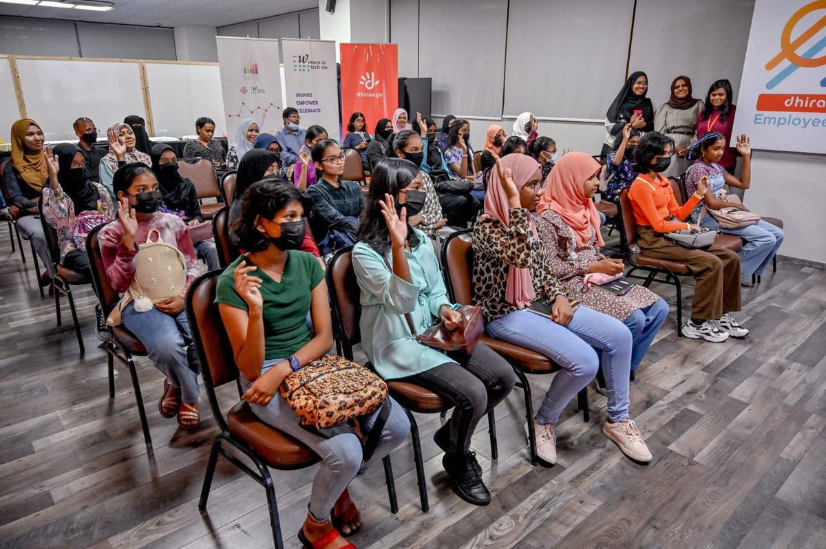 Dhiraagu's tweet photo. #GirlsInData with @womenintechmv
#TakeOnTomorrow https://t.co/nHCRyaZnYk