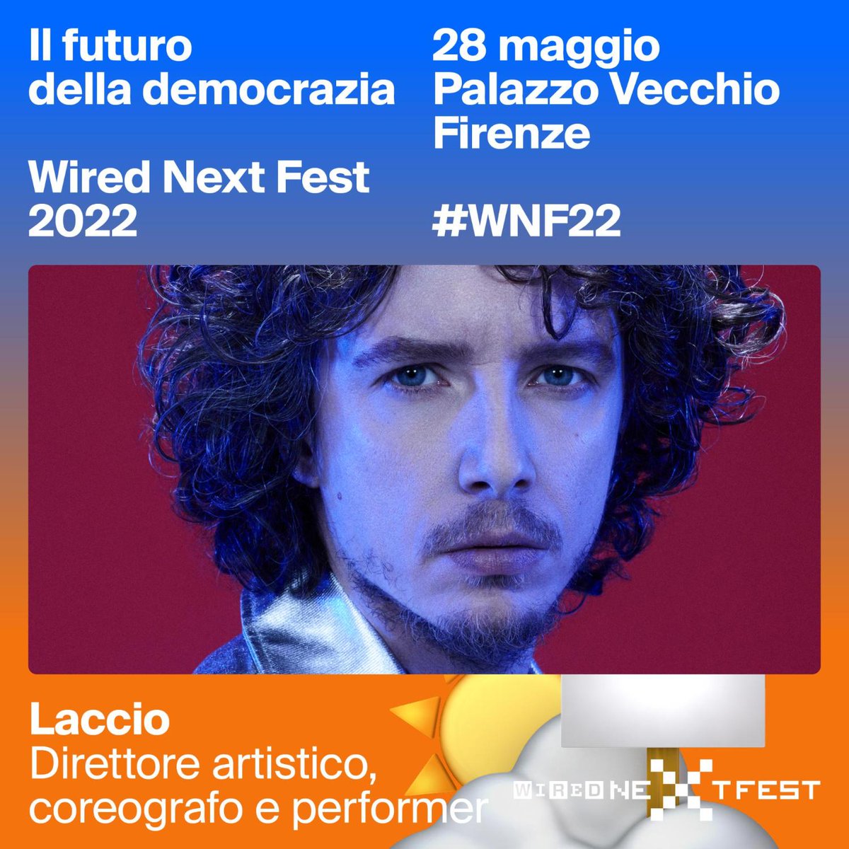 Al #WNF22 di Firenze <a href="/Laccioland/">LACCIO ModuloProject</a> (dir.artistico, coreografo e performer) insieme a Francesca Montinaro (Head of Set Design, #Eurovision 2022) ci parleranno di chi per mestiere mette in scena l’immagine che i governi trasmettono.

Registrati: bit.ly/WNF22Firenze