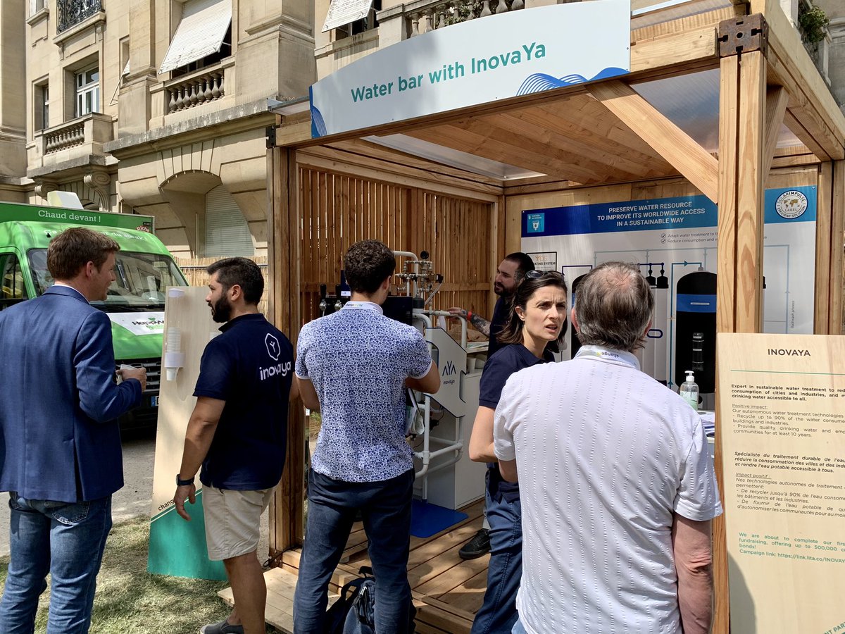 InovayaWater's tweet photo. InovaYa provides water on #ChangeNOW2022 🌏 let’s discuss over a drink of sustainably treated water in the Water Bar of the Earth Village 💧 https://t.co/sw6Tp500ej