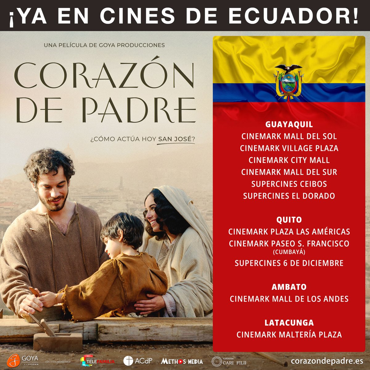 pacfilms's tweet photo. ¡2da semana!
#CorazónDePadre 
en @supercines1 y @CinemarkEC https://t.co/6UgWDrmn6W
