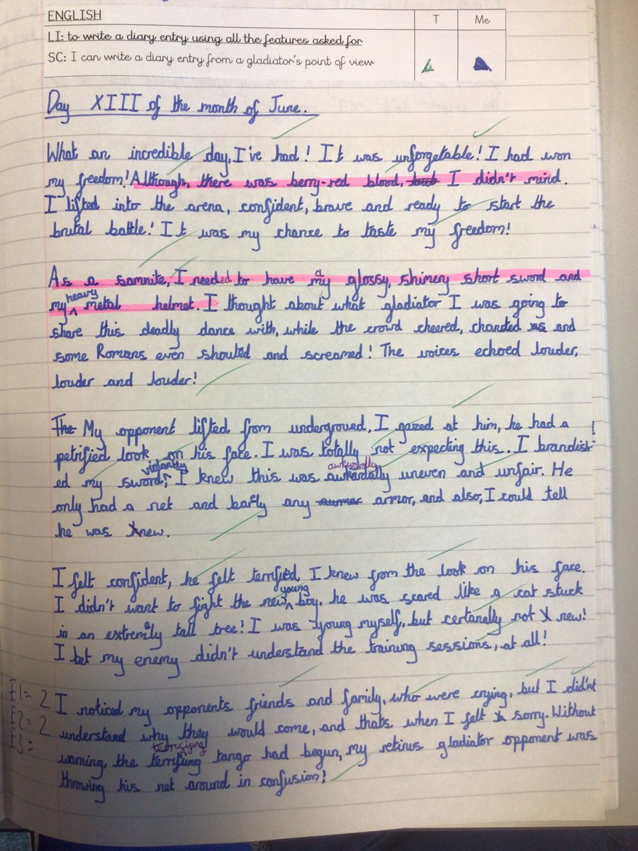 ChapelPrimary's tweet photo. Here are some examples of our amazing gladiator diaries based on @janeconsidine #TheWriteStuff unit Iliona -  A Young Slave. #year3 #proud #welovethewritestuff https://t.co/wurPuF7RDb