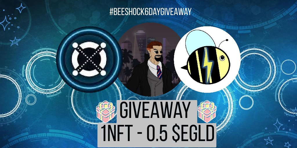 BeeSh0cK's tweet photo. 🐝Hej! #ElrondCommunity⚡️

4th day of the #BeeShocK6DayGiveaway🎉

Today it’s @egld4ever with 1 prize worth 0.5 $EGLD
🥇1NFT
🏆3x10.000 $BNI

How to win these prizes👇

✅Follow @egld4ever &amp; @BeeSh0cK
✅RT &amp; ♥️(🎯bonus send kudos to @egld4ever)
✅Tag 3 friends

⏳24H

#Elrond https://t.co/zzQ8i4JQ1l