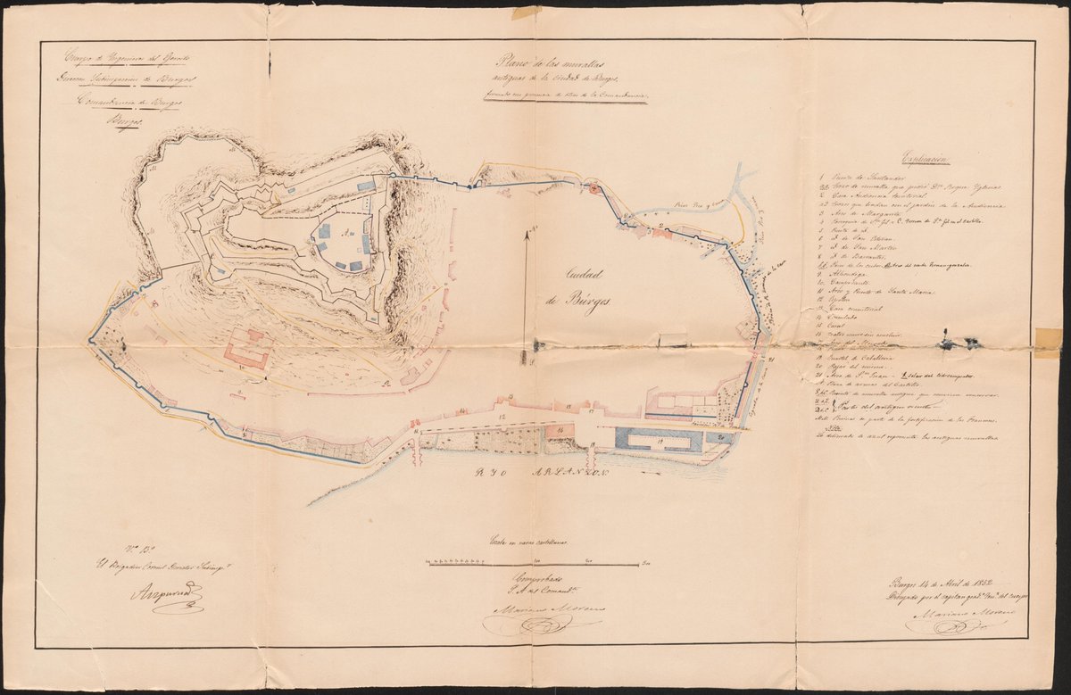 EgoRudericoAsoc's tweet photo. #SolarDelCid
Plano de las murallas antiguas de la ciudad de #Burgos
Planos de emplazamiento. Español (1852). 1:2.006 / Mariano Moreno
Archivo General Militar de Segovia (de la desparecida Comandancia de Obras de Burgos)
Biblioteca Virtual de Defensa 🔗👇🏼
https://t.co/826IkbEHKm https://t.co/4YCiHEhPY9