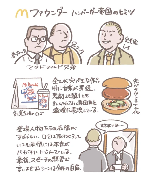 『ファウンダー ハンバーガー帝国のヒミツ』2016年🍔

#映画イラスト
#カルチャー自由研究 