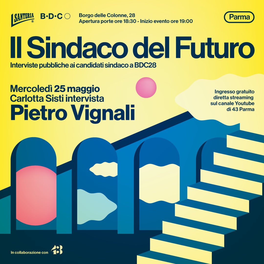 Il Sindaco del Futuro, nasce con il fine di creare una nuova situazione di contatto tra principali candidati e i cittadini.

Il quarto e ultimo incontro Mercoledì 25 Maggio con Pietro Vignali

Info: fb.me/e/3jFQkfCVw

@SanteriaMilano