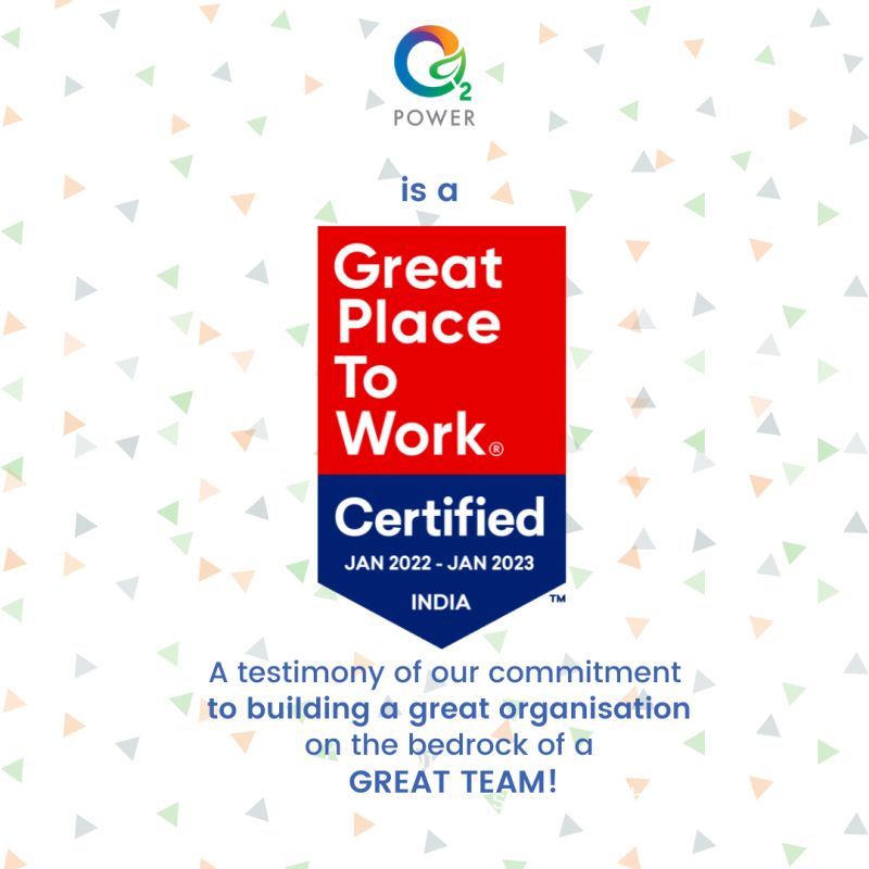O2Power_India's tweet photo. One of India's youngest startups to be adjudged as a Great Place to Workยฎ by @GPTW_India, we stay proud of our culture of high performance through the spirit of oneness, camaraderie, trust and respect.
#gptw #gptwcertified #gptw2022 #teamculture #respectatwork #O2PowerFamily https://t.co/b3Xp65ol2u