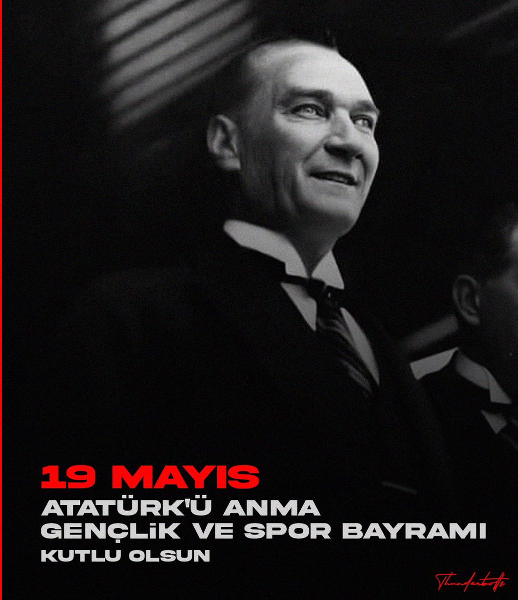 19 Mayıs Atatürk’ü Anma Gençlik ve Spor Bayramı kutlu olsun!🖤
