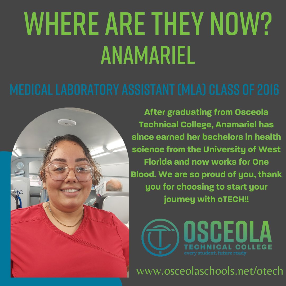 weareoTECH's tweet photo. Thank you so much for sharing your story with us Anamariel, we are so proud of you and wish you nothing but continued success on your journey!
#weareoTECH #CTEOsceola #GetThereFL #cterriffic #SkillUpOsceola #everystudentfutureready https://t.co/77AN5Fawu5