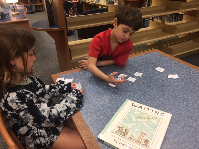 SicomacLibrary's tweet photo. Playing character memory games as part of our Kevin Henkes author study. Fun! @WPSSicomac @wyckoffschools https://t.co/Sv2zT3e4Ip