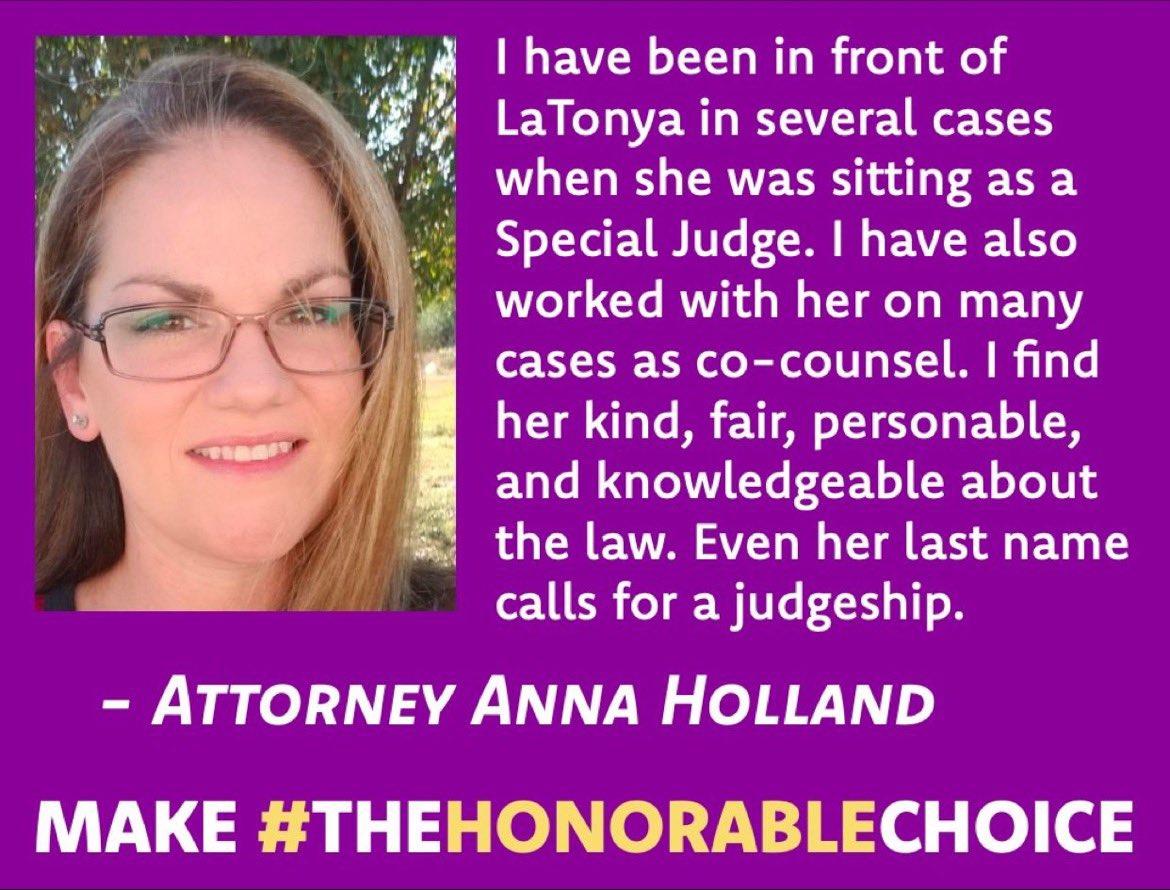 Early voting is still going on. Make #TheHonorableChoice TODAY through May 24th.#LaTonyaAustinHonorable #LocalElectionsMatter