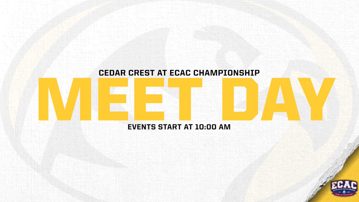 CCCFalcons's tweet photo. #MEETDAY

@cedarcrest_xctf at ECAC Championship - Events start at 10:00 a.m.

📊: https://t.co/kehXl95DBb

#GoFalcons #SoarHigher #FalconFamily #d3tf https://t.co/KL5dJQYI39