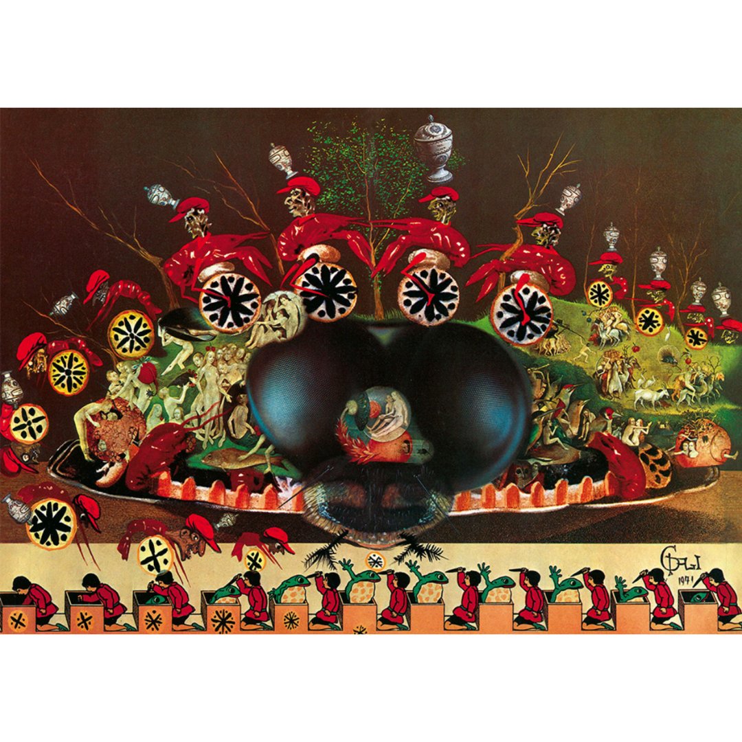 Salvador Dali, (1904-1989) #Spanish #Artist)
#Artworks Line #Called "Les Diners de Gala" (1971)
Color #lithograph on  paper