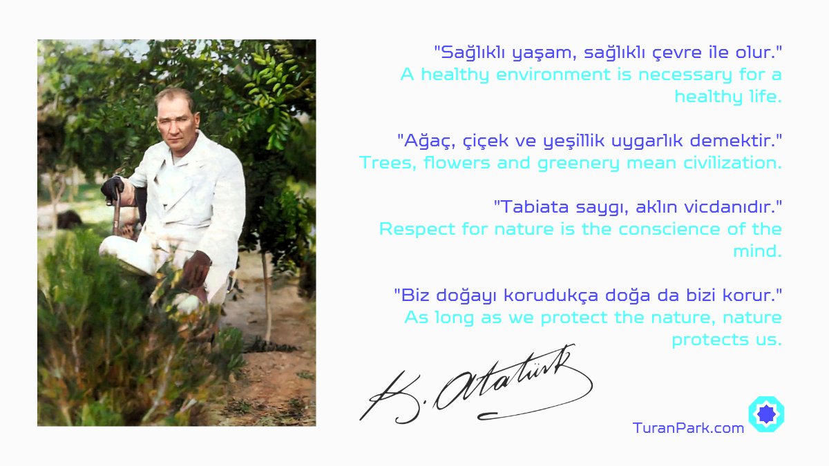 Atatürk'ü Anma, Gençlik ve Spor Bayramımız Kutlu Olsun. ATA'mızı Sevgi, Saygı ve Özlemle Anıyoruz.

#Atatürk #19Mayıs #AtatürkVeDoğa #Ağaç #Doğa #AğaçSevgisi #Park #TuranPark #SağlıklıYaşam #Çevre #Sevgi #Işık #Birlik #BirlikBilinci #BirOlduk #BirlikOlduk