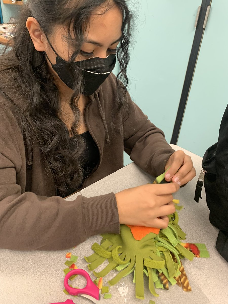 WHCI_FS's tweet photo. #HPC students use fleece fabric to cut, sew and tie a Sensory Toy suitable for baby! These plush blankets are perfect for exploring during playtime or settling in for a nap. Students can keep their blankets, gift to family/friends, or donate to a local shelter for teen moms. https://t.co/Cxf6R83glb