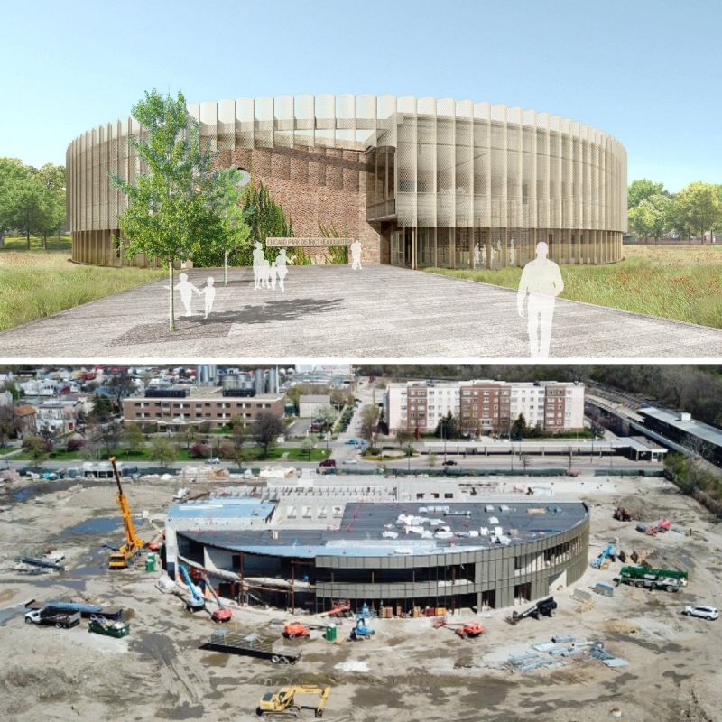 Chicago_Build's tweet photo. Progress so far from @fhpaschen and All Construction on the new $64 million Chicago Park District headquarters in the Brighton Park neighborhood. 👏
Rendering: @JohnRonanArch
Image: Steve Vance, Chicago Cityscape
#ChicagoDevelopment #ChicagoParks https://t.co/xMVQDBq5NA