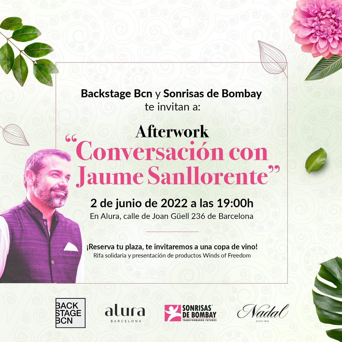 Sonrisasdbombay's tweet photo. 💥 ¡Abiertas las inscripciones para el mejor Afterwork de la temporada #BackstageBCN  y #SonrisasdeBombay te invitan a una"Conversación con @jsanllorente"
🐠2/6 a las 19h en #Alura
🤩Reserva tu plaza https://t.co/SahiG3jN8f 
🍉 Toda la info: https://t.co/iWo9QovDIJ
¡Os esperamos! https://t.co/4ahUyIMDpt