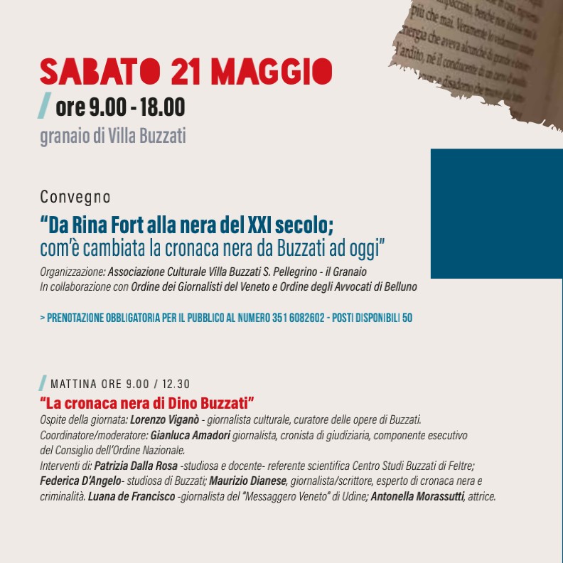 BuzzatiQuotes's tweet photo. « Buzz@ti/AMO »
A Villa #Buzzati di San Pellegrino - Belluno.
Il programma del 20-21 maggio (dedicato alla "cronaca nera") e del 22 maggio (giorno di Santa Rita: dove trascorrerlo se non nella Valmorel dei "miracoli"?).
https://t.co/t3wJuyuAQD
https://t.co/MuXiZtzFcp https://t.co/gmYszpfN3M