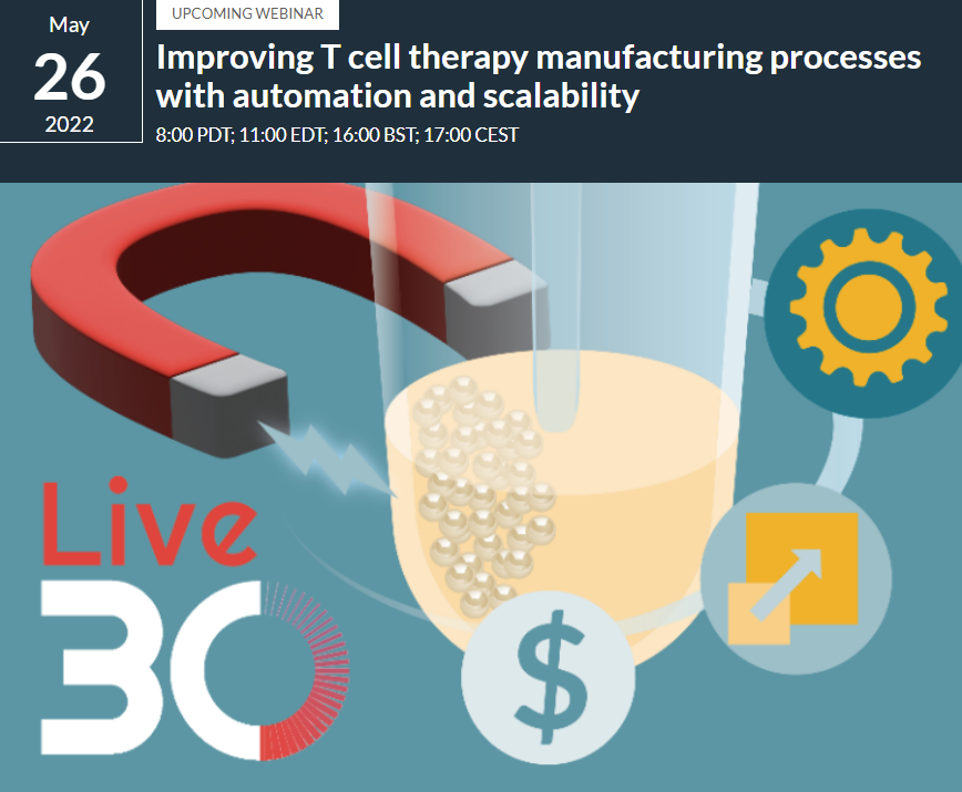 CGT_Insights's tweet photo. Upcoming #Webinar
Improving #Tcelltherapy #manufacturing processes with automation and scalability
Join @thermofisher to learn the advantages of a closed, automated #cellisolation and bead removal system.
Register now: https://t.co/o0S6iqk0oj
#celltherapy #tcell https://t.co/r0K29dgfot