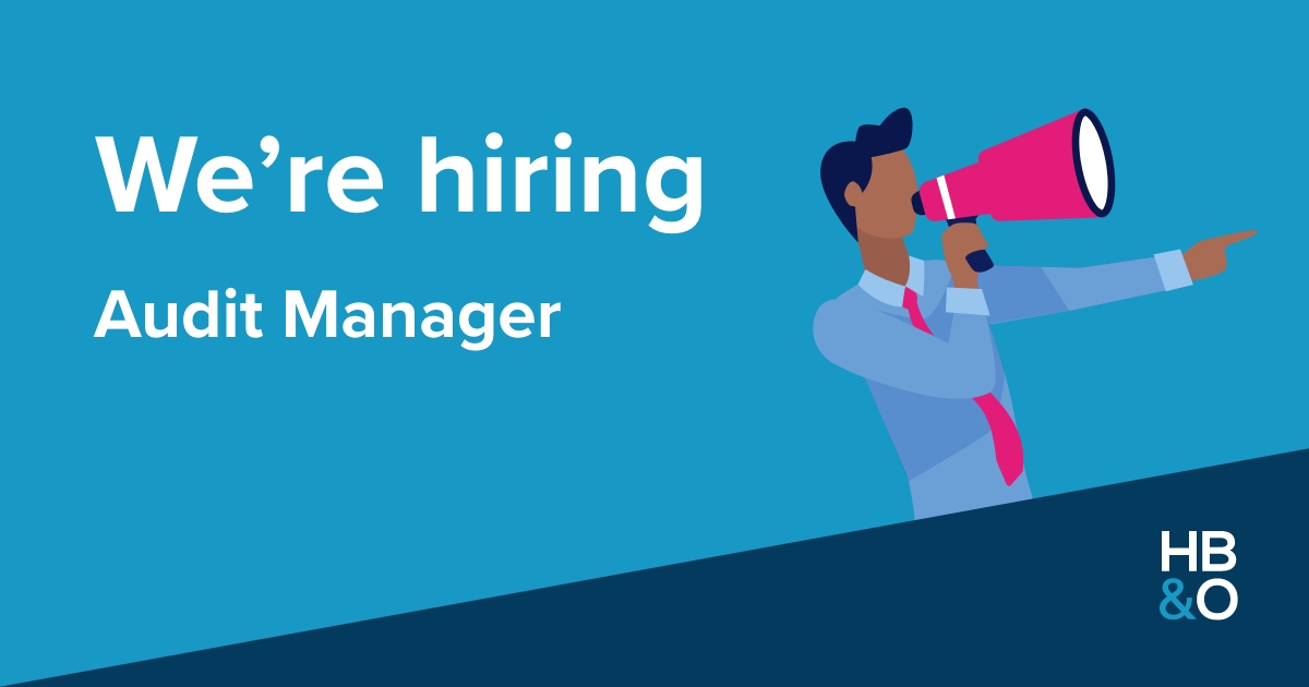 HBOltd's tweet photo. We're hiring❗
️
We have a vacancy for an Audit Manager here at HB&amp;O!

If you would like to find out more about our current vacancies, click on the link below:

https://t.co/S5eUxfwiq4

We look forward to hearing from you!

#Audit #AuditManager #Hiring https://t.co/PL6GIETBwG