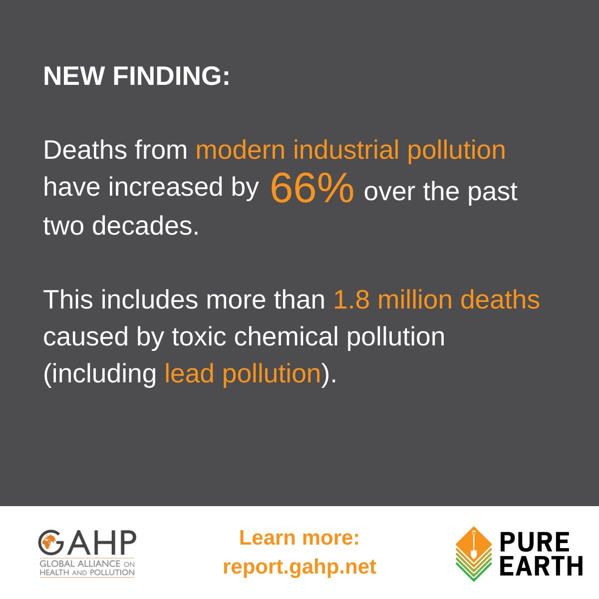 PureEarthNow's tweet photo. The new @TheLancetPlanet report published yesterday finds that pollution is responsible for a staggering 9 million premature deaths worldwide. To explore the full findings of the report, visit https://t.co/j3pU5BVkhR. #SolvePollution #PollutionCommission https://t.co/z3S6SzoYgl