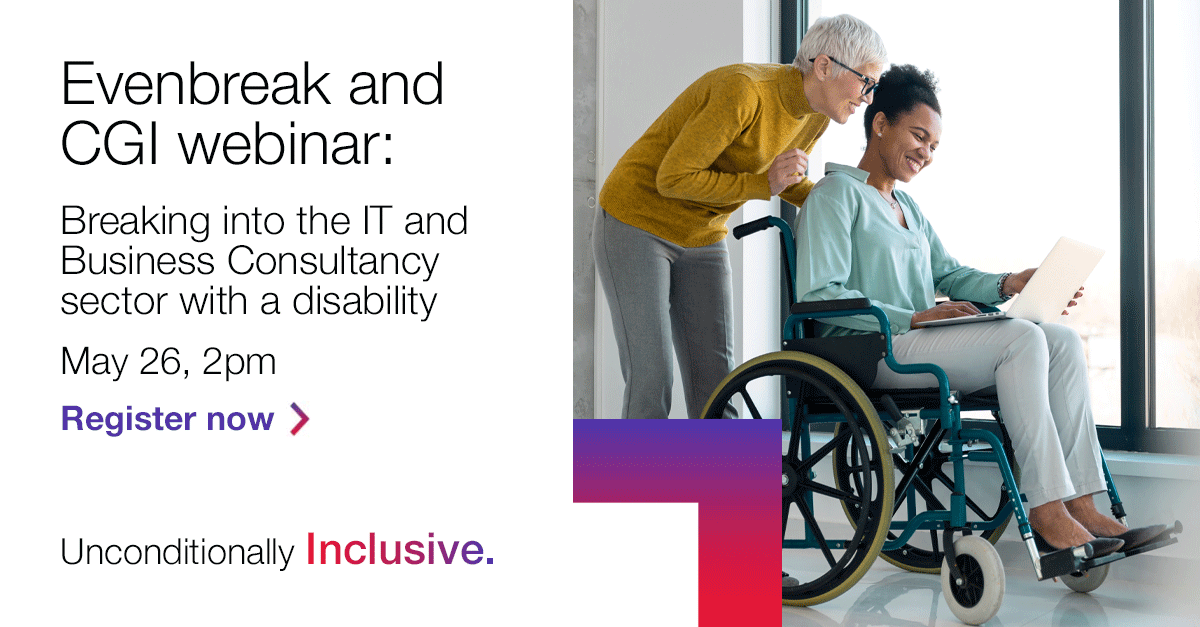 We’re committed to ensuring our members with disabilities or caring responsibilities can flourish in their #careers and contribute to the UK’s #DigitalTransformation. Join our webinar with  @Evenbreak  to find out more bit.ly/3DOOfoD #ExperienceCGI #BePartOfOurStory