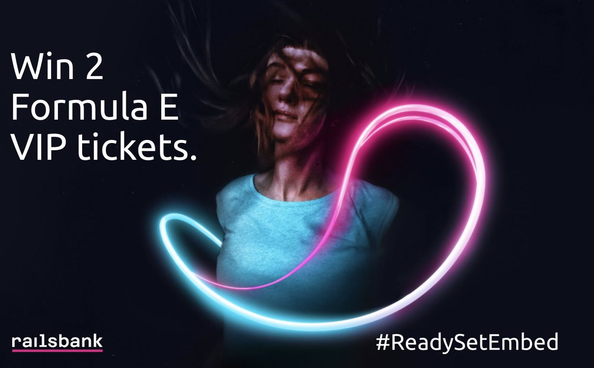 railsr_'s tweet photo. 🎉Competition time! We believe customers want amazing experiences, so why not win one? All you need to do is like this post and retweet with #ReadySetEmbed and remember to follow us! 
Winner will be announced on 13th June. - GOOD LUCK 🍀
https://t.co/bYJjfT9mlr #FormulaE https://t.co/JHj69LCc4M