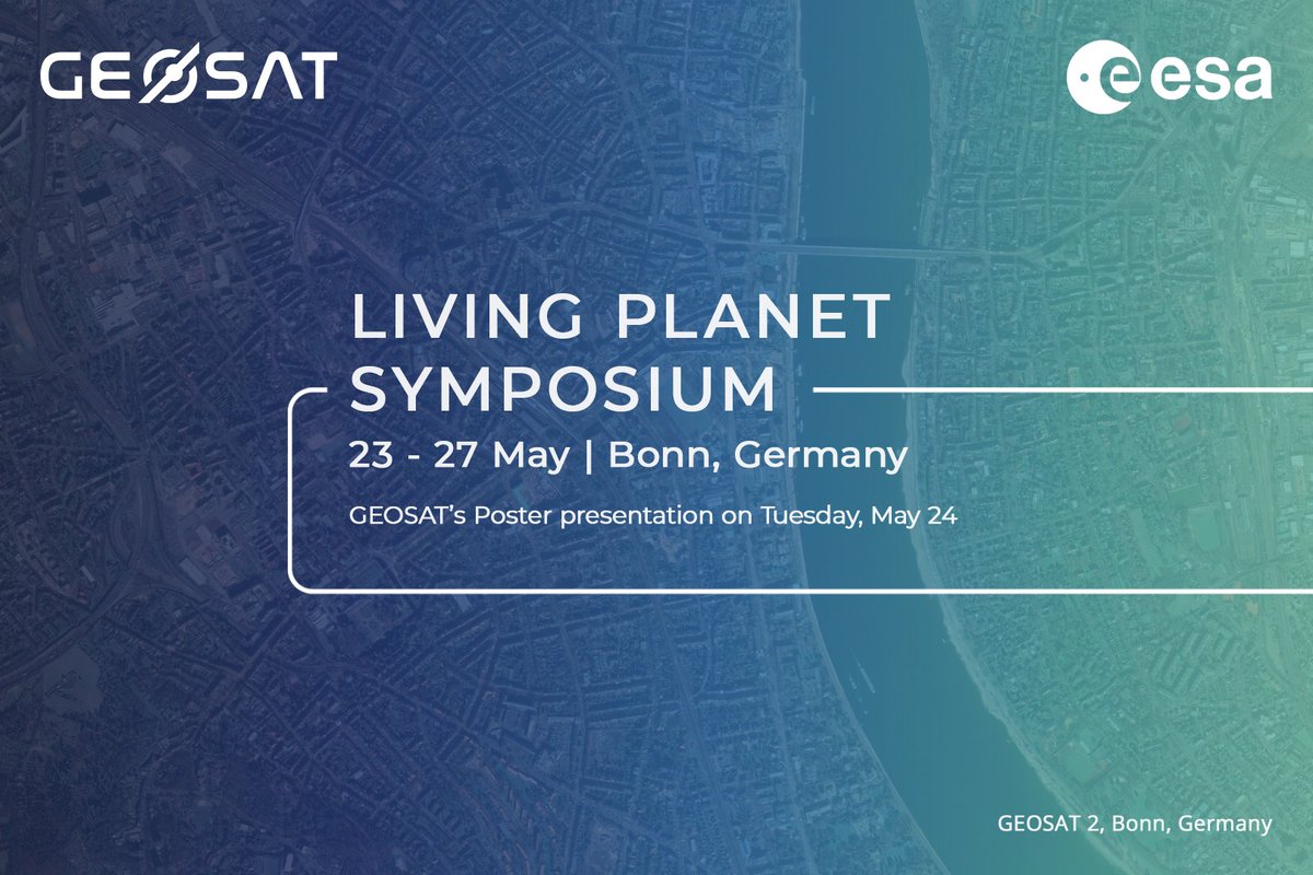 geosat_space's tweet photo. Join us at #LPS2022 and don't miss our new products & services!
Supporting #Copernicus Services
#EarthNet #Innovation #Land #ClimateChange #Maritime #Environment #Security #EmergencyServices https://t.co/VhDvKHrecz