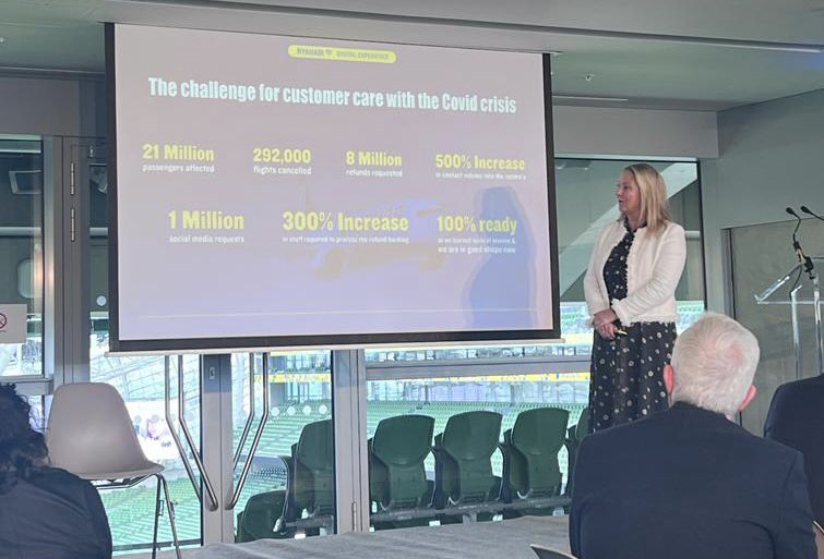AshlingWilliam1's tweet photo. Hugely insightful hearing about Ryanair’s customer care challenges during the pandemic and how they have come out the other end #ccmasummit @CCMAIreland https://t.co/kMfvgtpgkA