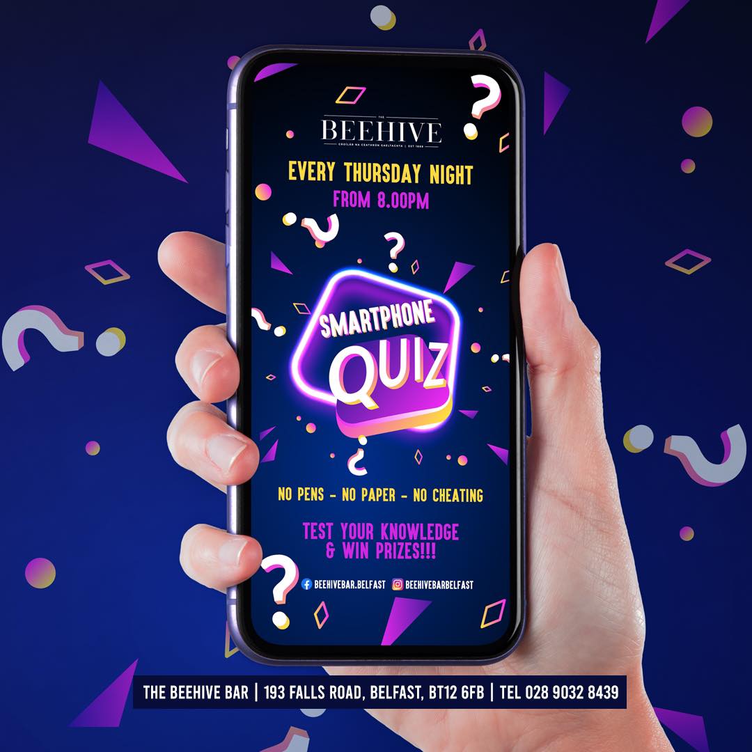 Speedquizzingni's tweet image. 📲 Join Chris tonight 
📍 Beehive Bar Belfast  
🕗 Quiz starts 8pm 
🏆 Prizes for the top teams
#SpeedQuizzing #speedquizzingni #speedquizzinguk #speedquizzing #pubquiz #pubquiznight
