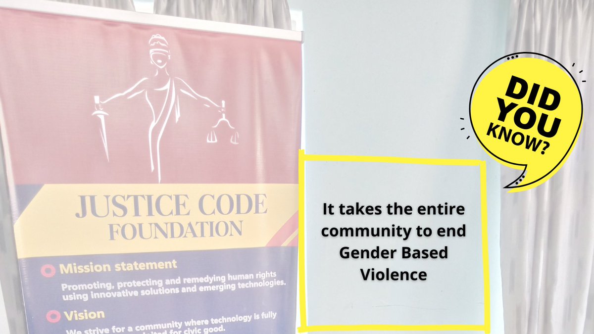 Justice_Code's tweet photo. It takes more than the law to end GBV.
#UsForHer
#WomenGoDigital https://t.co/YZueEzkPx8